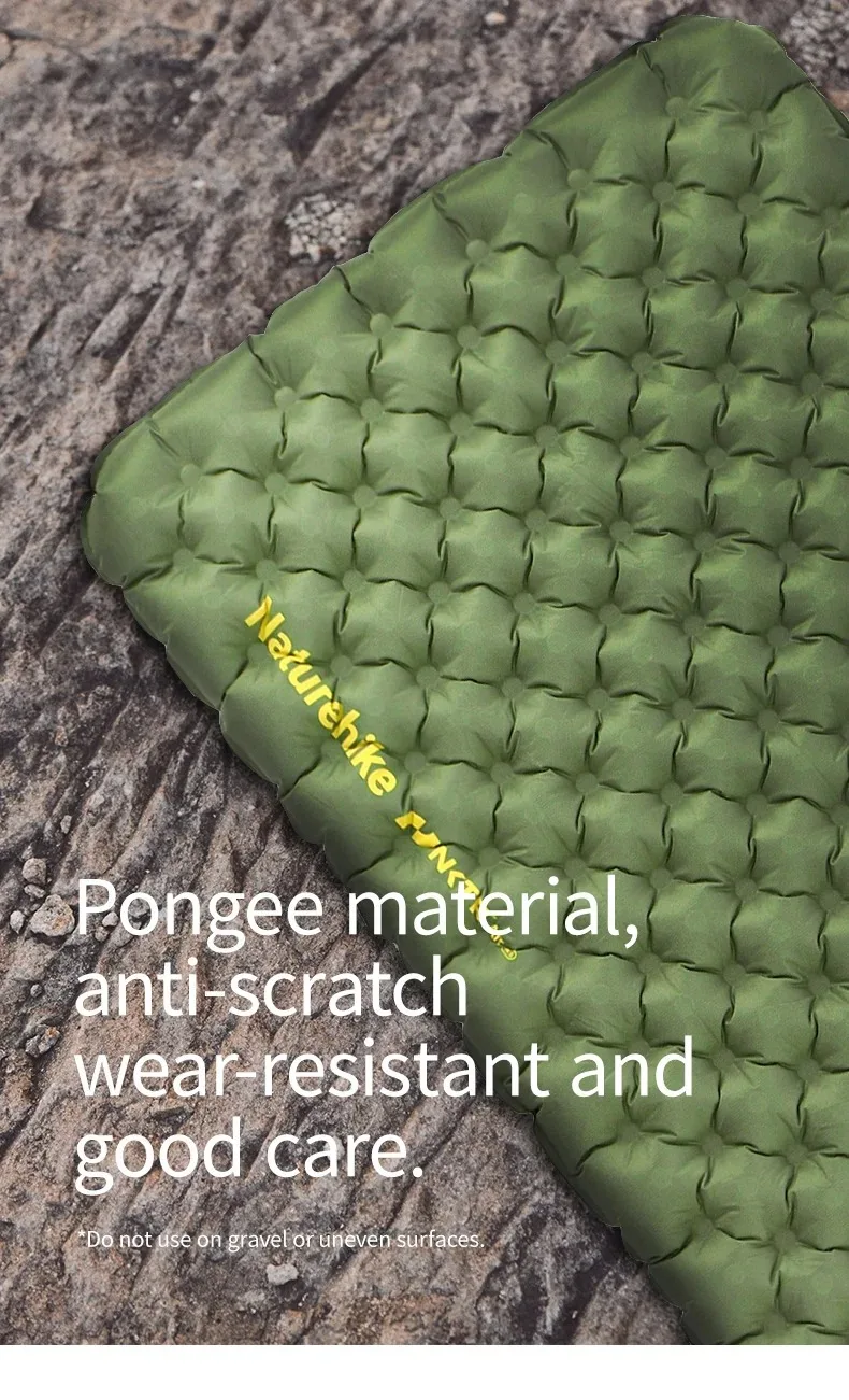 Naturehike 2024 New Camping Mattress 4.6 High R-Value Ultralight Folding Beach Air Sleeping Pad Outdoor Hiking Air Mattress