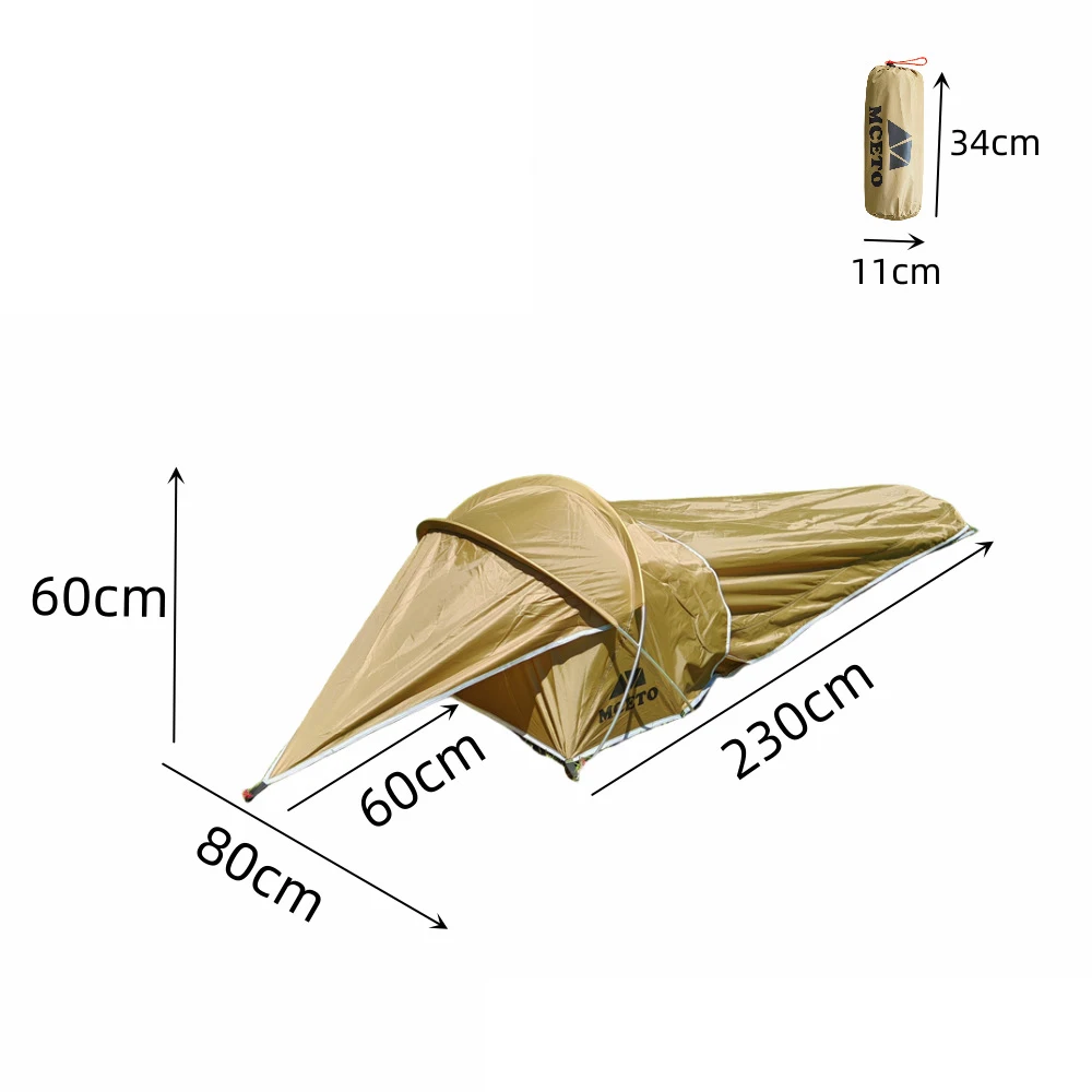 Ultralight Single Person Bivy Tent Waterproof 1 Man Tent for Outdoor Camping Hiking Backpacking Traveling Tent Camp Accessories