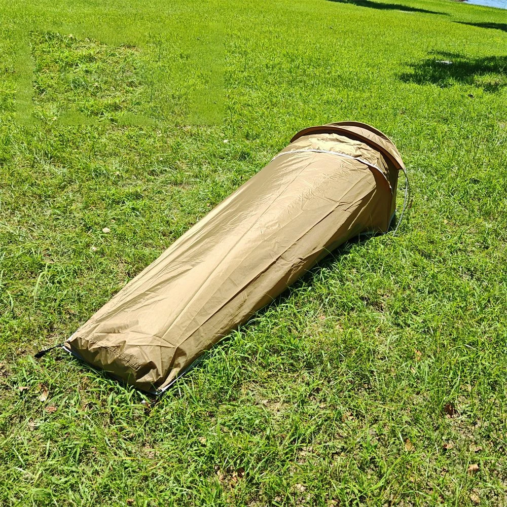 Ultralight Single Person Bivy Tent Waterproof 1 Man Tent for Outdoor Camping Hiking Backpacking Traveling Tent Camp Accessories