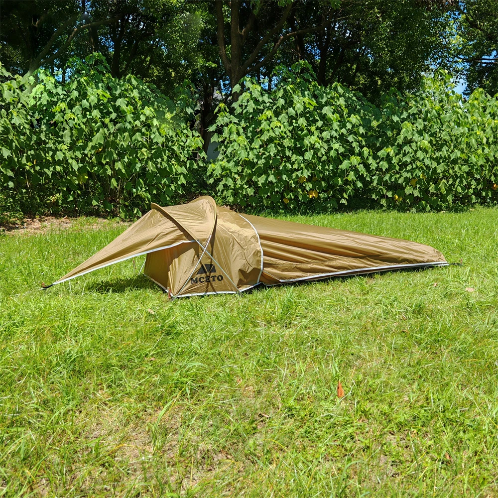 Ultralight Single Person Bivy Tent Waterproof 1 Man Tent for Outdoor Camping Hiking Backpacking Traveling Tent Camp Accessories