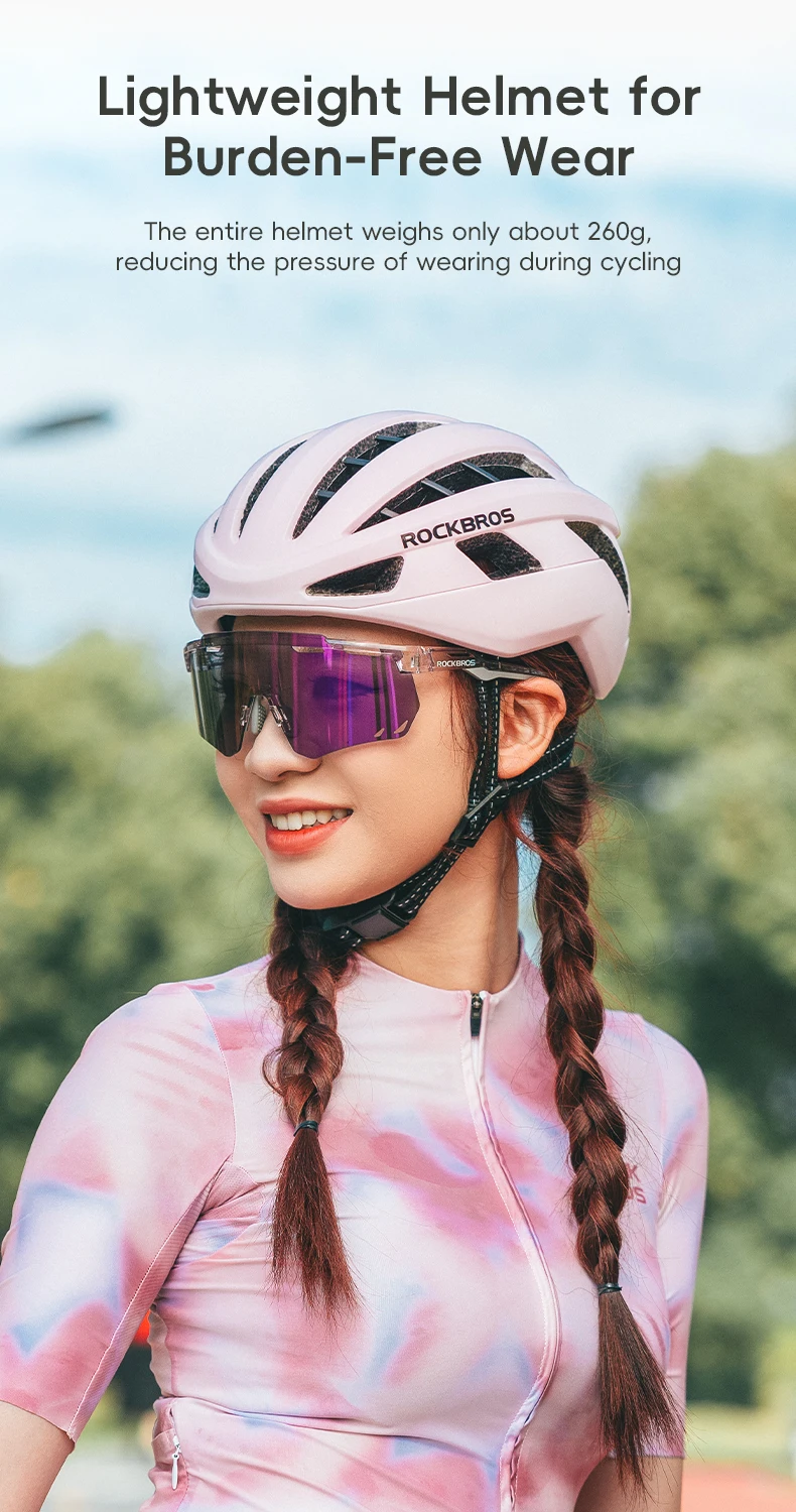 ROCKBROS Bicycle Helmet Adults MTB Road Bike Helmet Breathable Intergrally-molded Head Safety Men Women Cycling Helmet