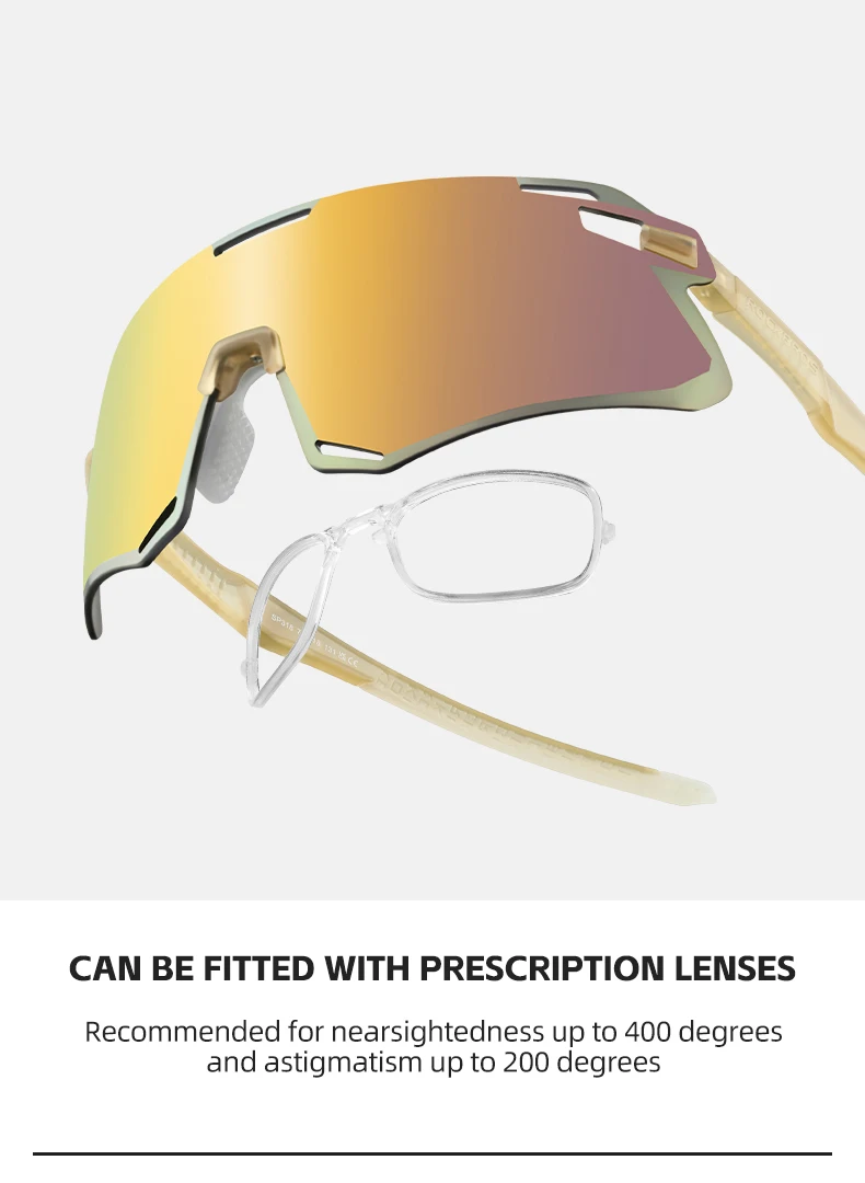 ROCKBROS Photochromic Cycling Glasses HD Curved Lens Ultra-Light Bicycle Glasses Outdoor Cycling Eyewear UV Protection Goggles
