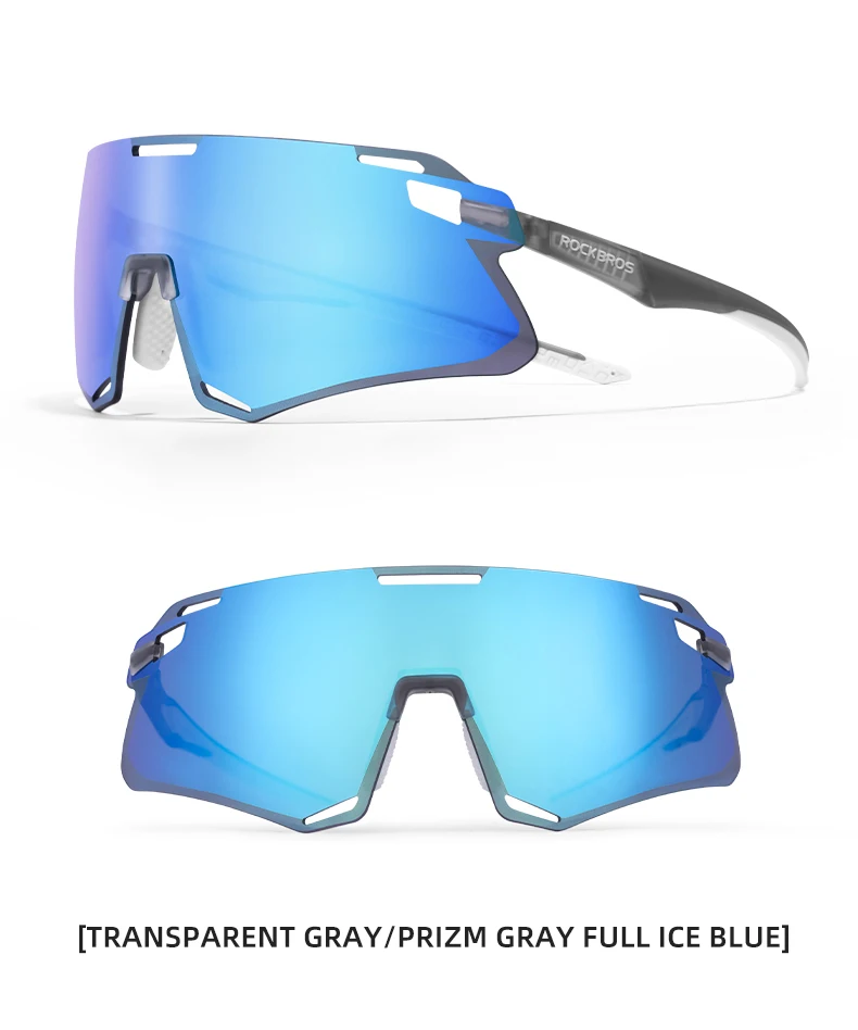 ROCKBROS Photochromic Cycling Glasses HD Curved Lens Ultra-Light Bicycle Glasses Outdoor Cycling Eyewear UV Protection Goggles