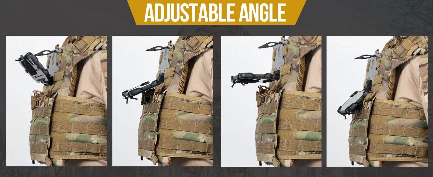 ONETIGRIS Tactical Vest Phone Holder, Universal Chest Cell Phone Board Plate Carrier Phone Mount for Screen Size 4.7"-6.7"