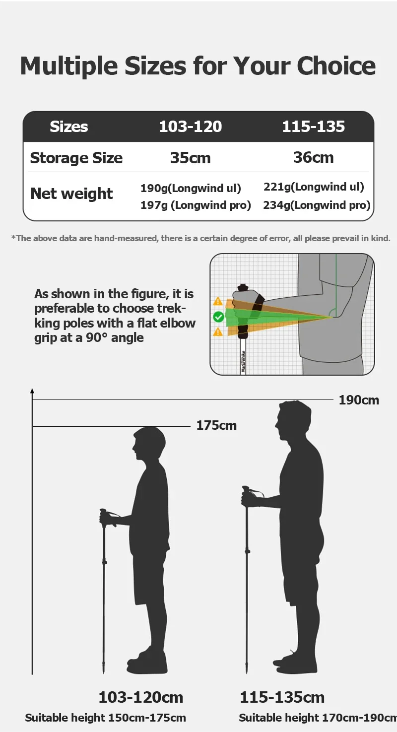 Naturehike Gale UL PRO Trekking Pole Carbon Fiber 7075 Aluminum Alloy Folding Stick Lightweight Outdoor Climbing Walking Sticks