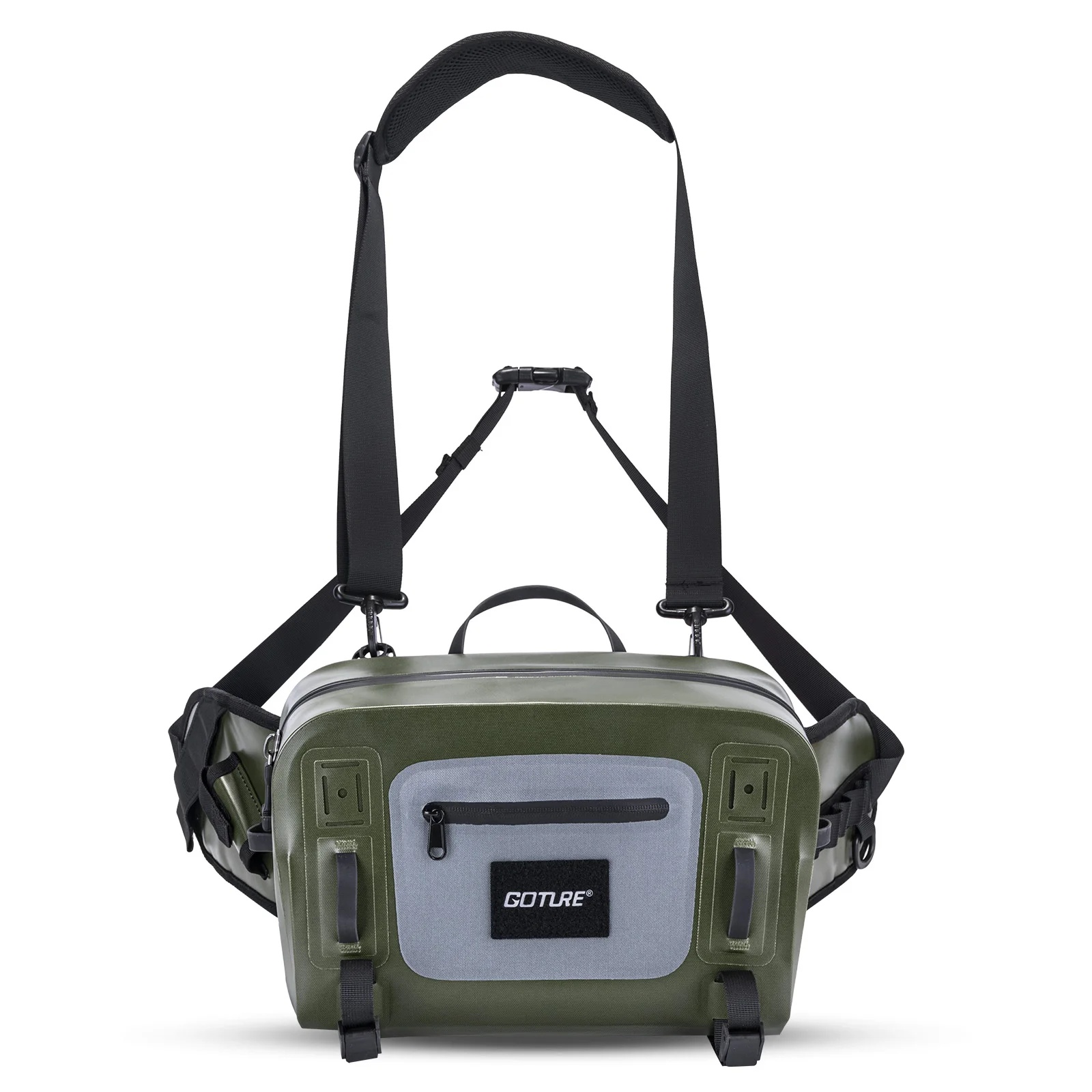 Goture Fishing Tackle Bag IPX8 Waterproof Multifunctional Halter Waist Pack Large Capacity Bag for Fly Fishing Outdoor Camping