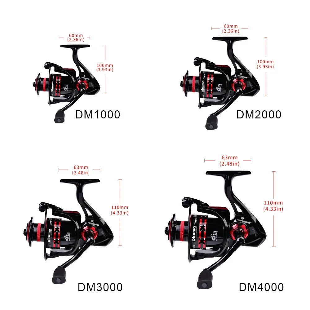 New OKUMA Rotary Fishing Reel 2+1BB 9KG-23KG Max Drag Is Suitable for All Water Bodies 1000-8000
