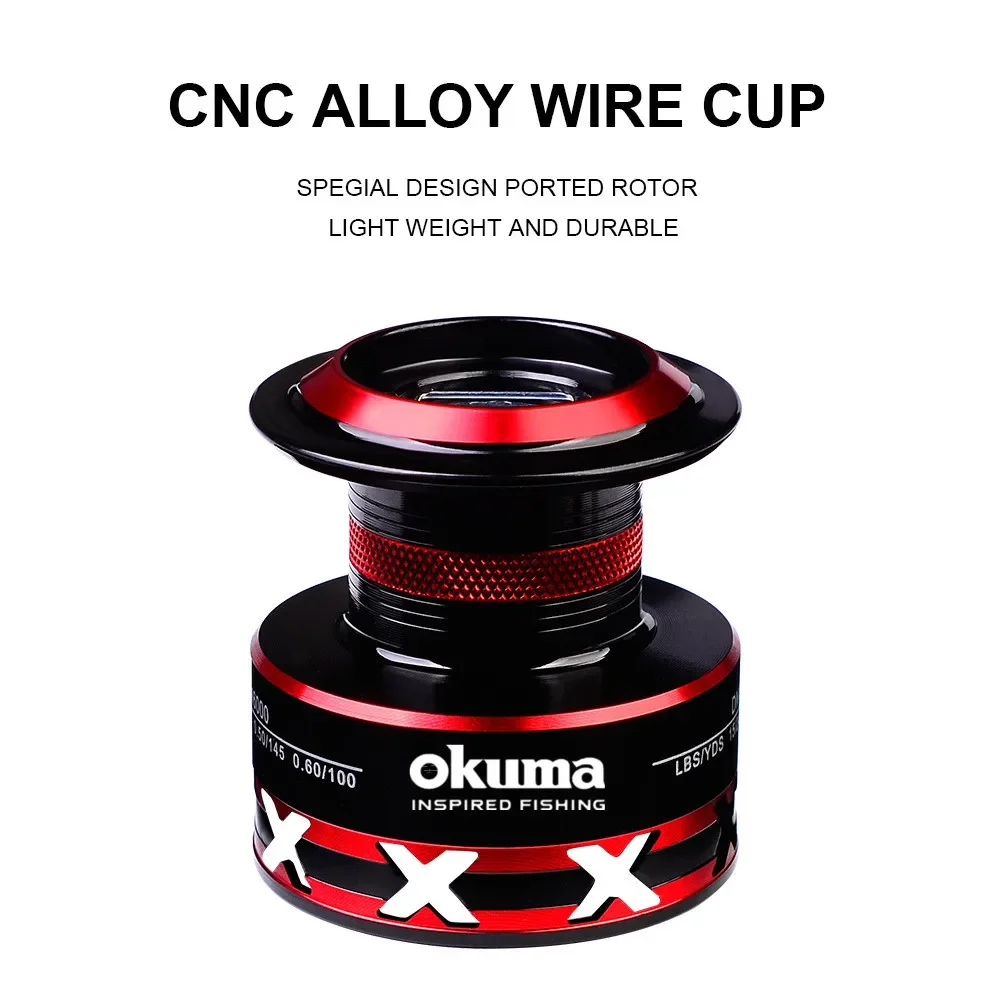 New OKUMA Rotary Fishing Reel 2+1BB 9KG-23KG Max Drag Is Suitable for All Water Bodies 1000-8000