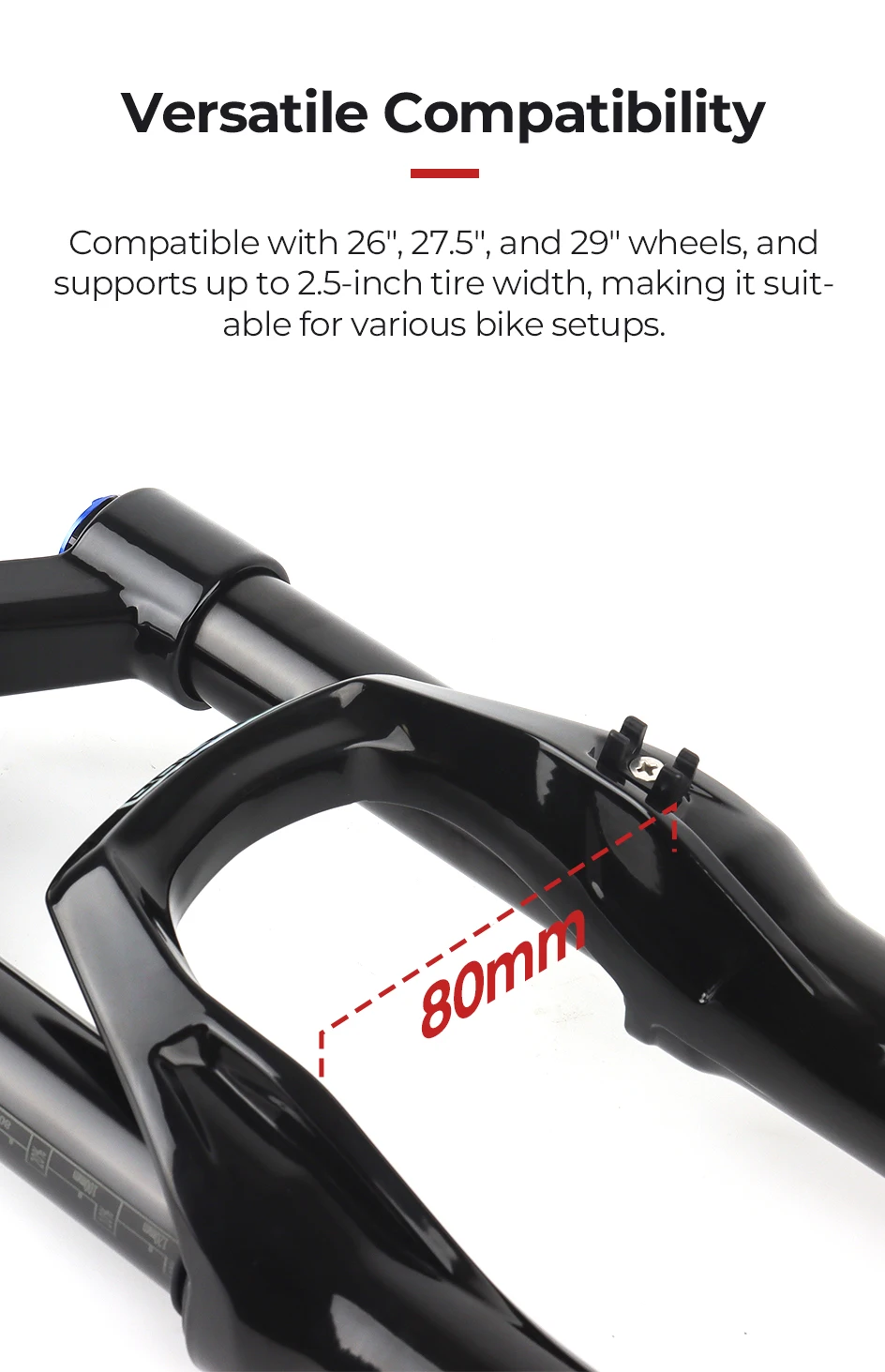 BOLANY MTB Air Fork 26 27.5 29Inch 120mm Travel Air Oil Suspension 9x100mm QR Lightweight Bike Fork R29 Bicycle Accessories Part