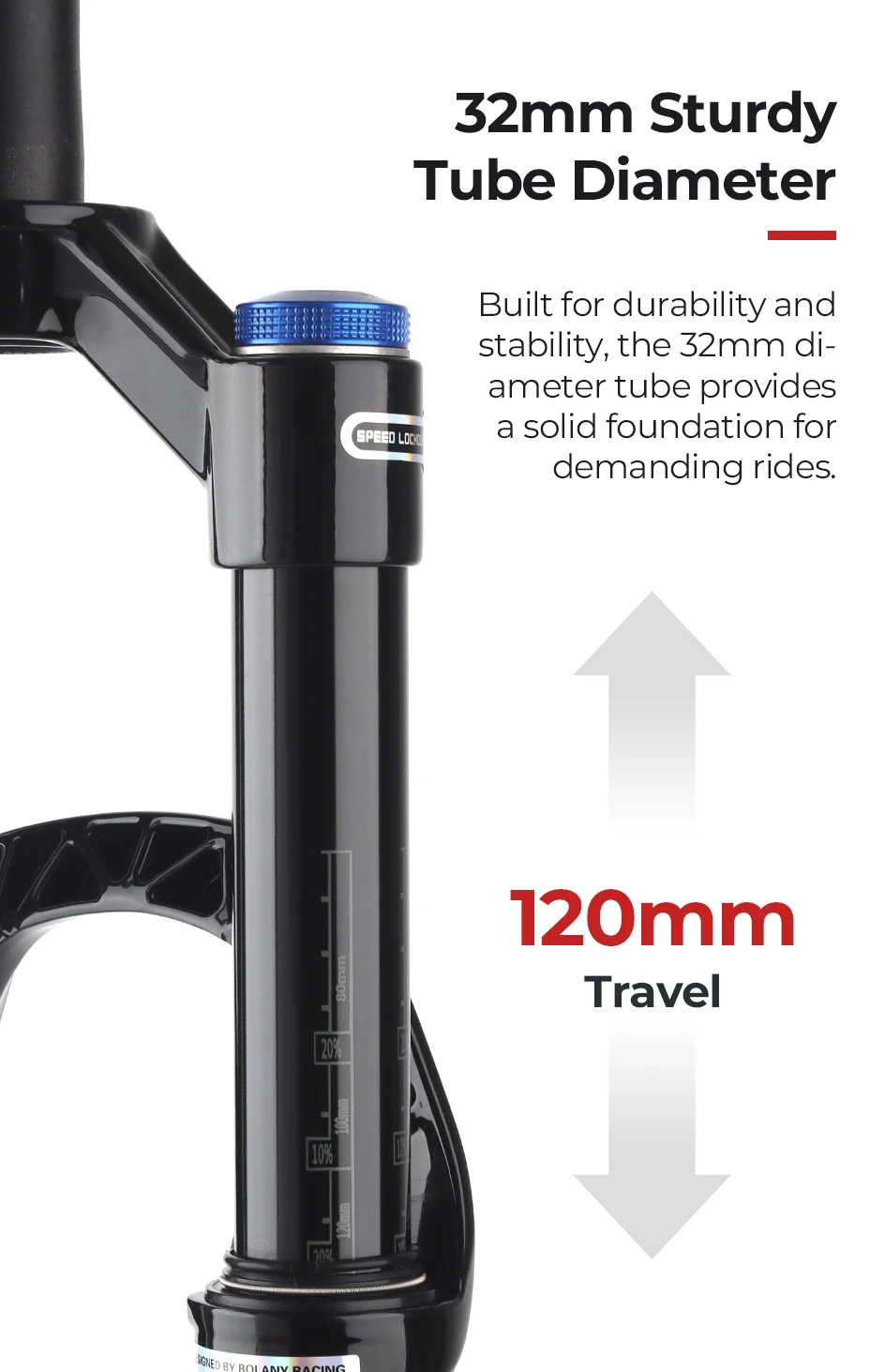 BOLANY MTB Air Fork 26 27.5 29Inch 120mm Travel Air Oil Suspension 9x100mm QR Lightweight Bike Fork R29 Bicycle Accessories Part
