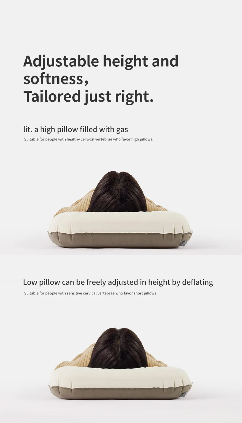 Naturehike Air Pillow Inflatable Pillow Foam Pillow 2 in 1 Waterproof Oilproof Stainproof Adjustable Soft Breathable Camp Travel
