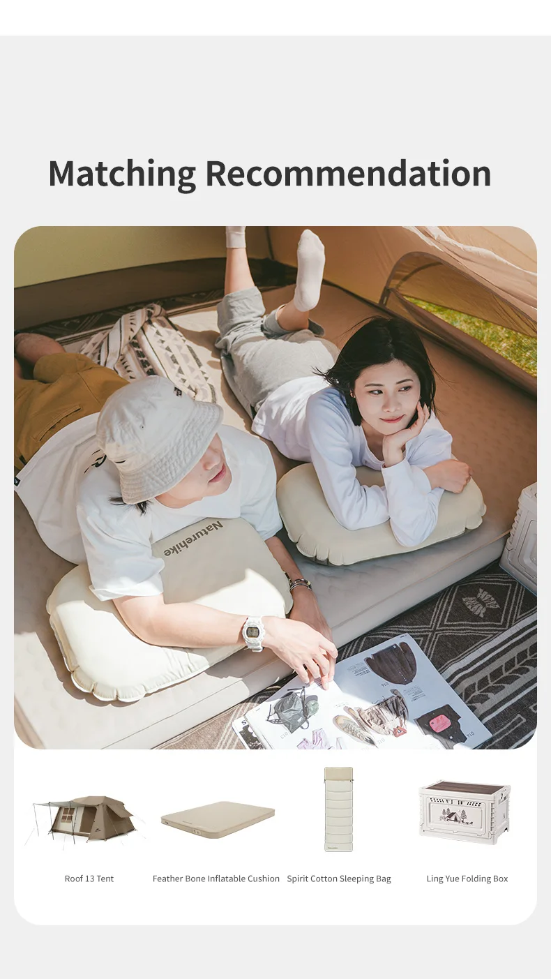 Naturehike Air Pillow Inflatable Pillow Foam Pillow 2 in 1 Waterproof Oilproof Stainproof Adjustable Soft Breathable Camp Travel