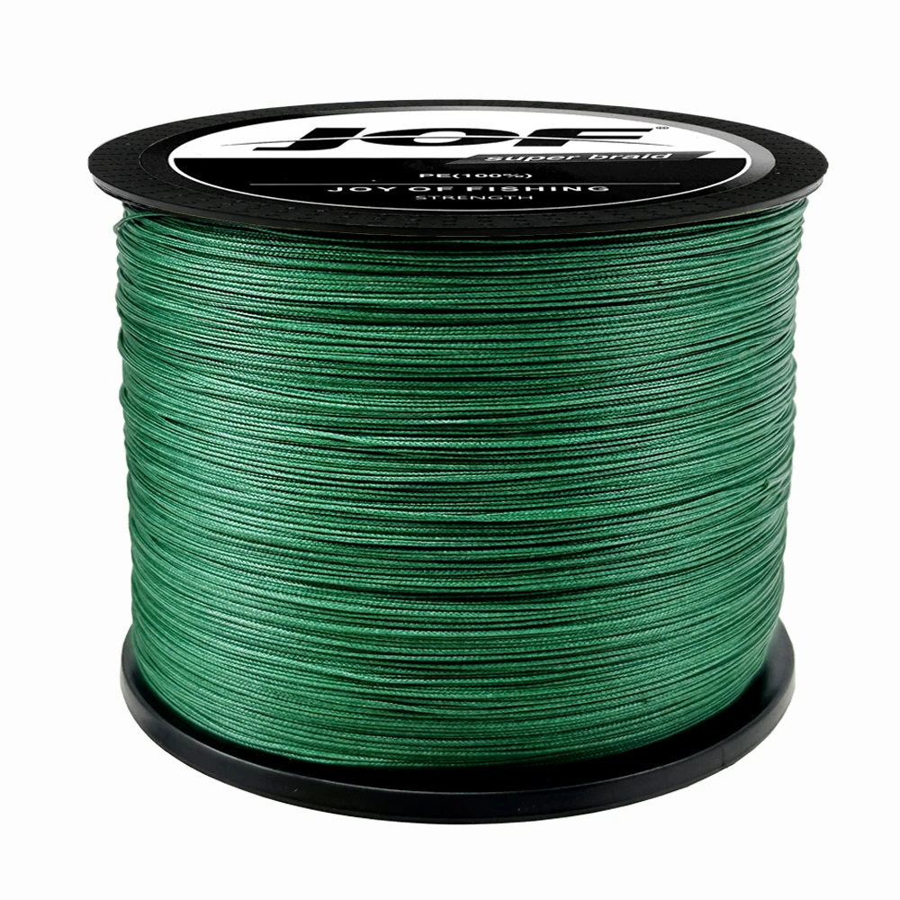 JOF 16 Strands Braided Fishing Line X16 Main Wire Abrasion Resistant Braid PE Lines Freshwater Saltwater Fishing Cord 10-90kg