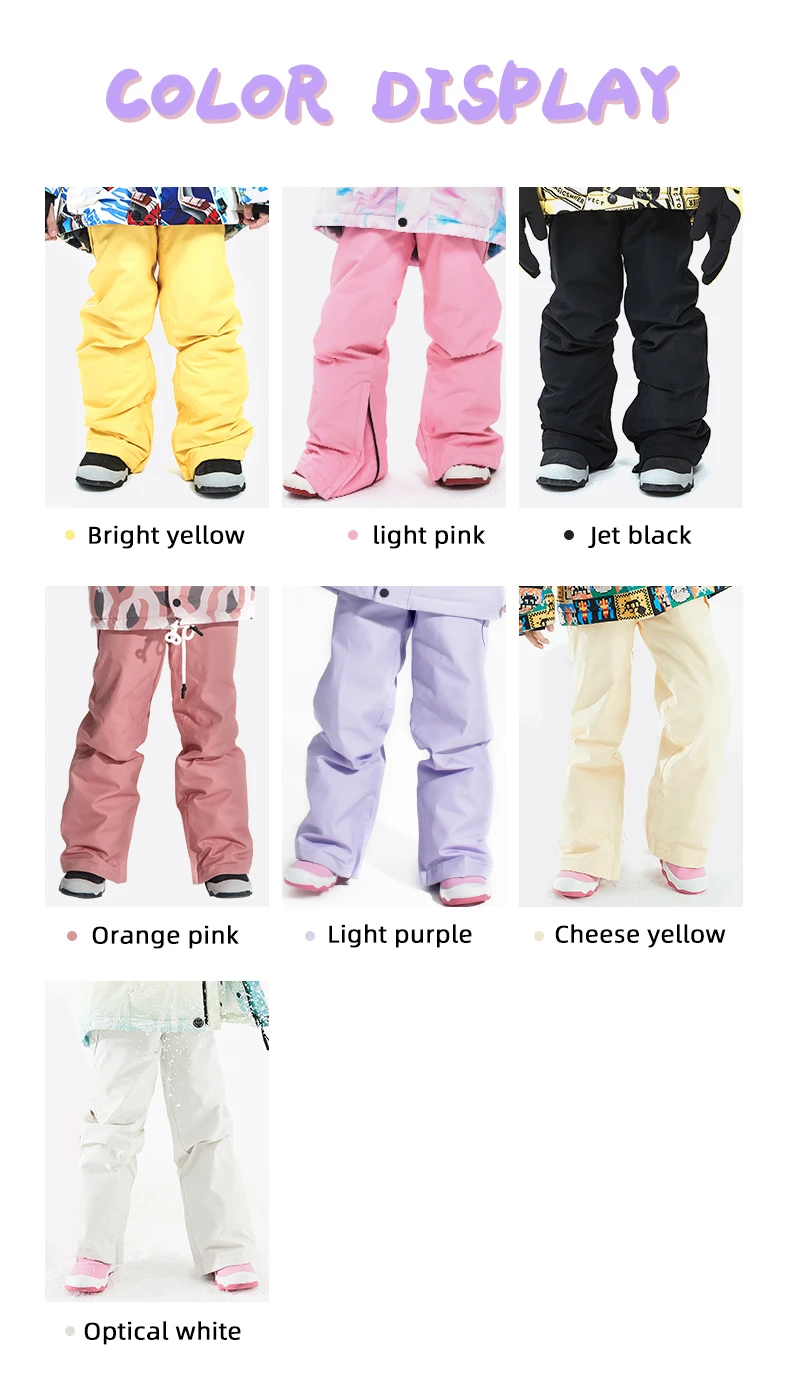 VECTOR Ski Pants Boys Girls Children Outdoor High-quality Windproof, Waterproof and Warm Snow Winter Ski Snowboard Pants Brand