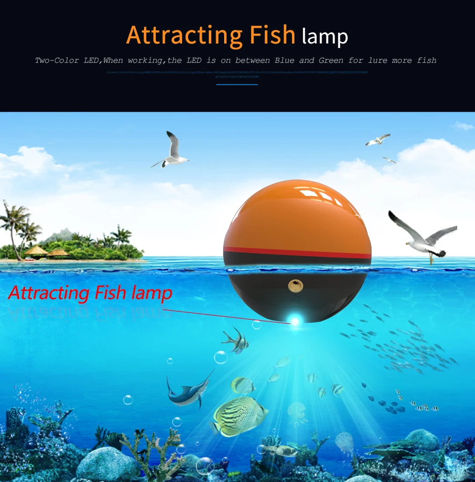 Erchang F68 WIFI Fish Finder 100M Wireless Fishing Sounder Echo Sounder Detect Finder Fishing for Lake Sea Fishing IOS& Android