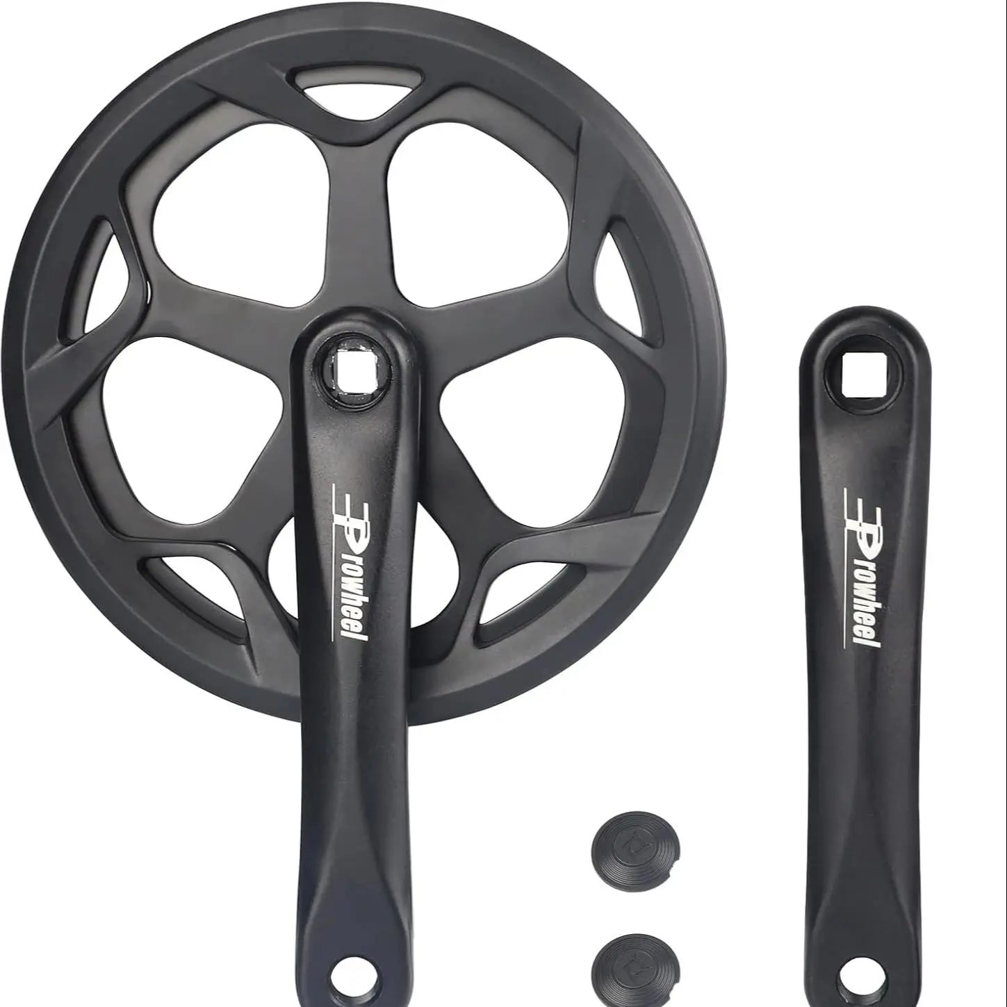 ZUKKA Prowheel Bike Crankset 48T/52T - 170mm Universal Square Crankset Set Double Chain Cover 170MM Crank Aluminium Alloy Arm