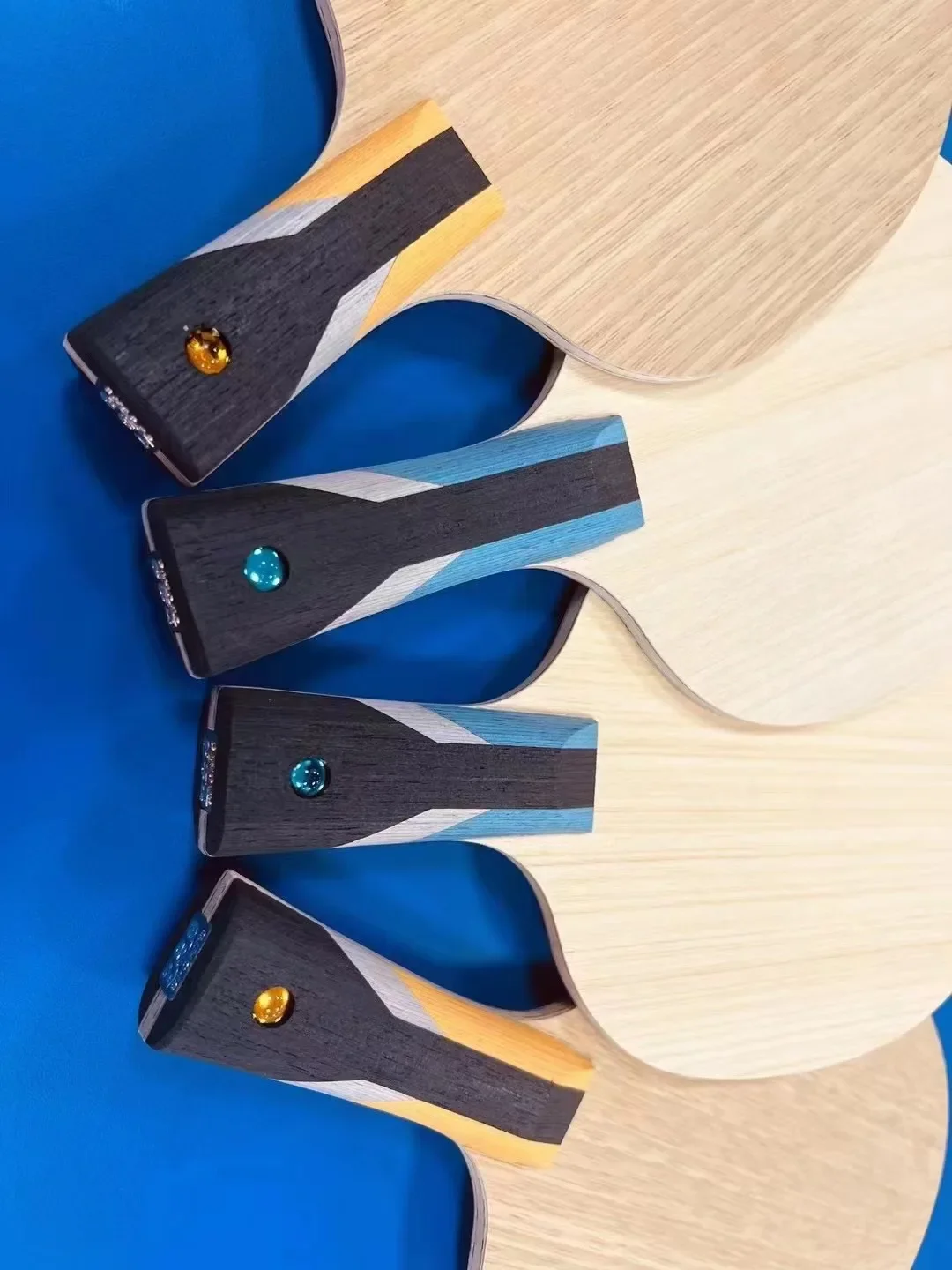729 Friendship Yellow ALC Table Tennis Blade 5 Wood 2 AD Arylate Carbon Professional Ping Pong Blade Blue ALC Offensive