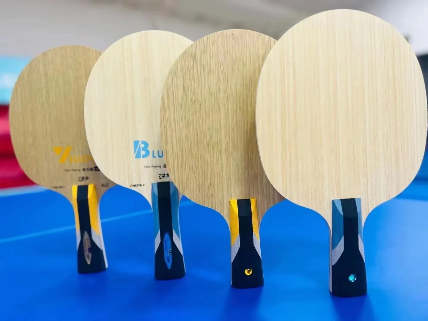 729 Friendship Yellow ALC Table Tennis Blade 5 Wood 2 AD Arylate Carbon Professional Ping Pong Blade Blue ALC Offensive
