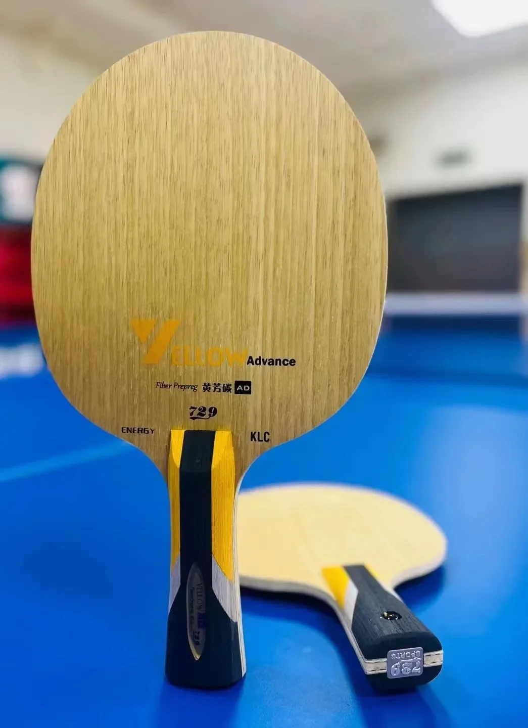 729 Friendship Yellow ALC Table Tennis Blade 5 Wood 2 AD Arylate Carbon Professional Ping Pong Blade Blue ALC Offensive