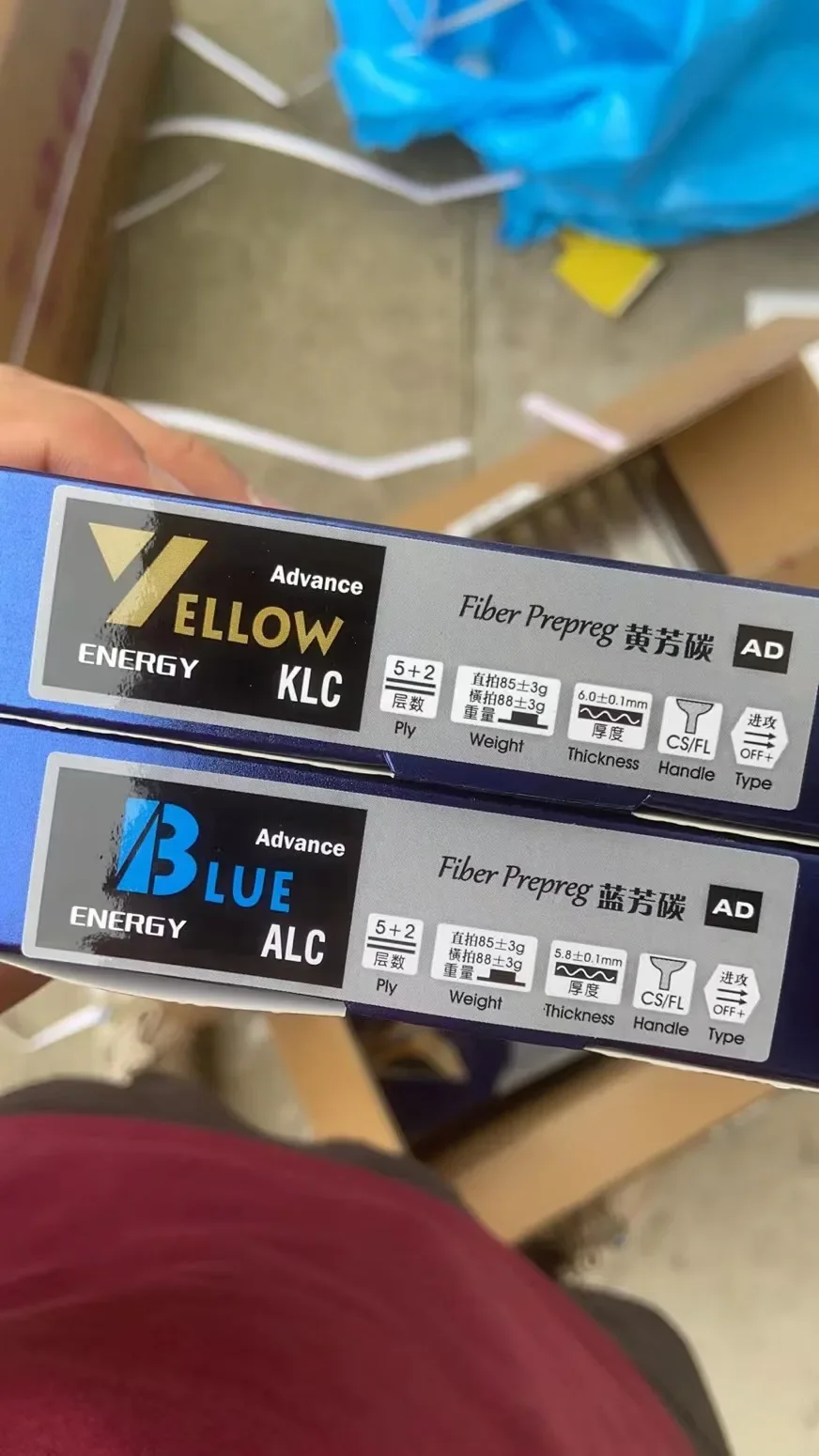 729 Friendship Yellow ALC Table Tennis Blade 5 Wood 2 AD Arylate Carbon Professional Ping Pong Blade Blue ALC Offensive
