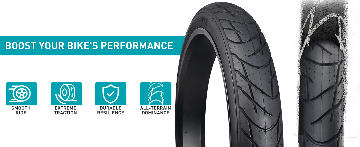 ZUKKA Fat Bike Tire 26' X3' (70-559) Compatible Replacement Bicycle Tire for Mountain Snow and Beach Bike