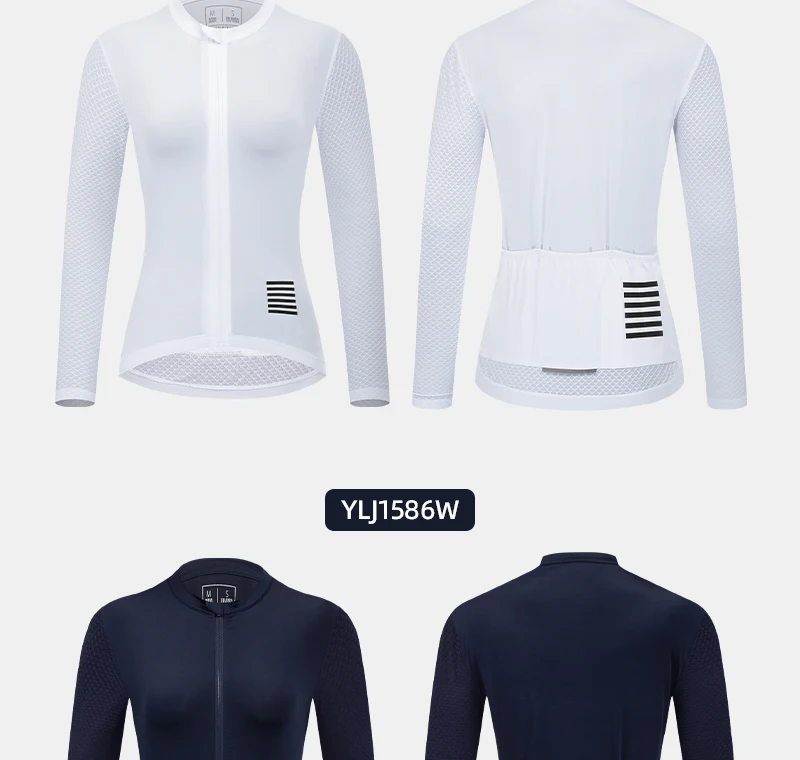 YKYWBIKE Women's Cycling Jersey Long Full Sleeve Breathable Road Bike Shirt Female Bicycle Jersey MTB Cycling Clothing