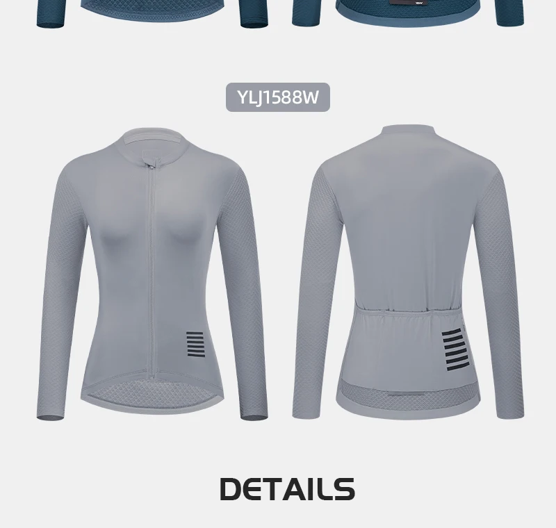 YKYWBIKE Women's Cycling Jersey Long Full Sleeve Breathable Road Bike Shirt Female Bicycle Jersey MTB Cycling Clothing