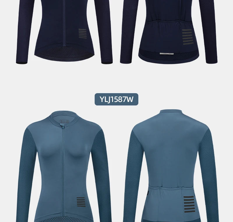 YKYWBIKE Women's Cycling Jersey Long Full Sleeve Breathable Road Bike Shirt Female Bicycle Jersey MTB Cycling Clothing