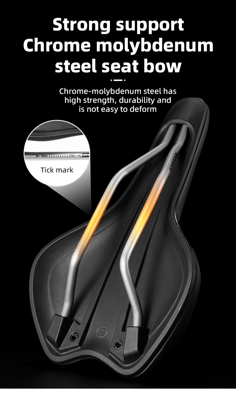 ROCKBROS Bicycle Saddle Ultralight Hollow Shock-Absorbing MTB Road Nylon Bike Saddle Comfortable Cycling Seat Parts PVC Leather