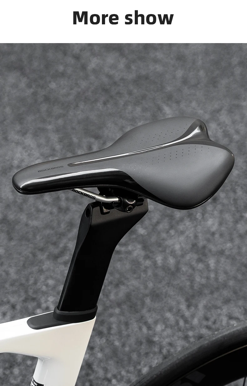 ROCKBROS Bicycle Saddle Ultralight Hollow Shock-Absorbing MTB Road Nylon Bike Saddle Comfortable Cycling Seat Parts PVC Leather