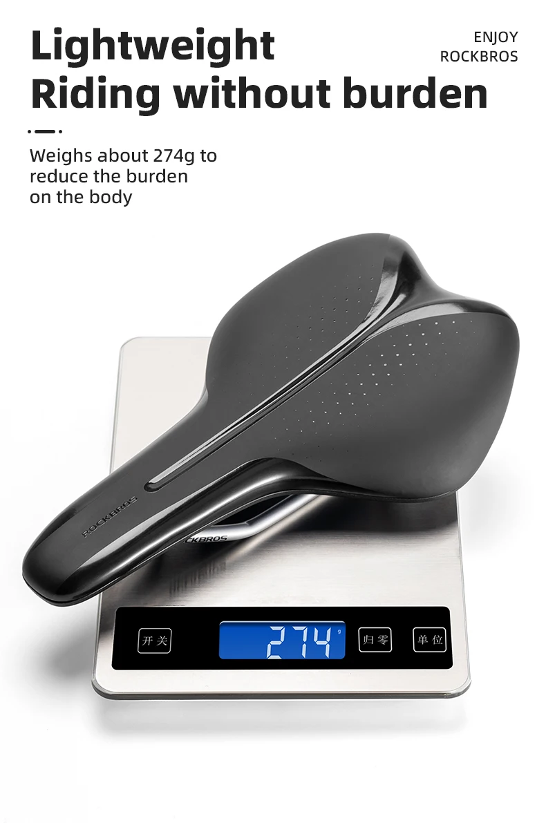 ROCKBROS Bicycle Saddle Ultralight Hollow Shock-Absorbing MTB Road Nylon Bike Saddle Comfortable Cycling Seat Parts PVC Leather