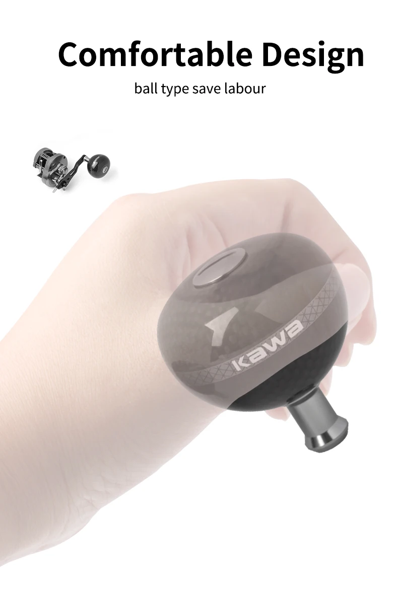 Kawa 1pc Fishing Reel Handle Carbon Fiber Materails Super Light Suit For Shi/D/Ab Series Casting Double Reel Handle AccessoryDIY