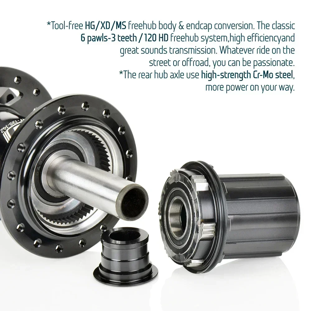 Koozer 450 Boost XD HG MS 11 12s 120HD 28 Holes CR-MO Steel Axle 15x110 12x148 THRU Eagle Bike Parts MTB Bicycle Hubs