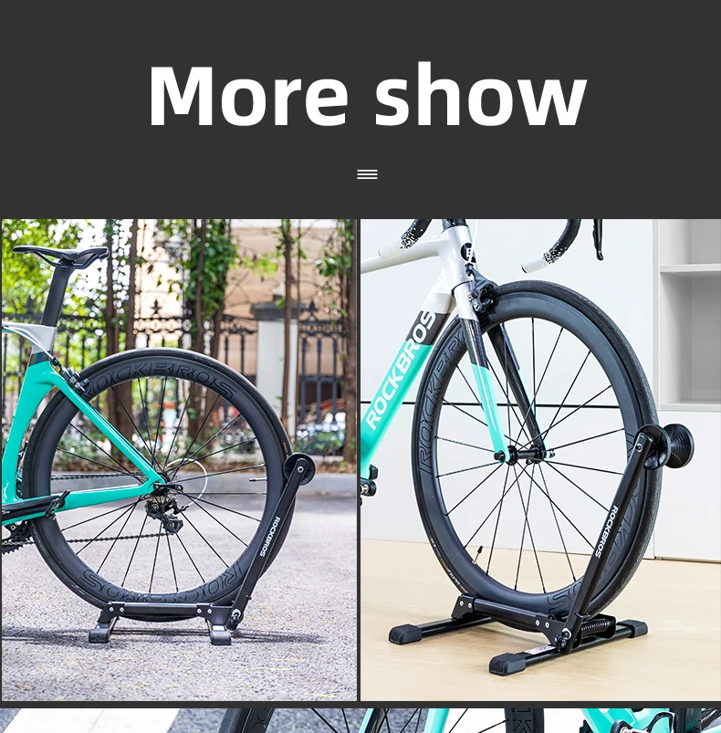 ROCKBROS Bicycle Parking Racks Foldable Indoor Floor Dispaly Stand MTB Road Bike Kick Stander Cycling Repair Support Holder Rack