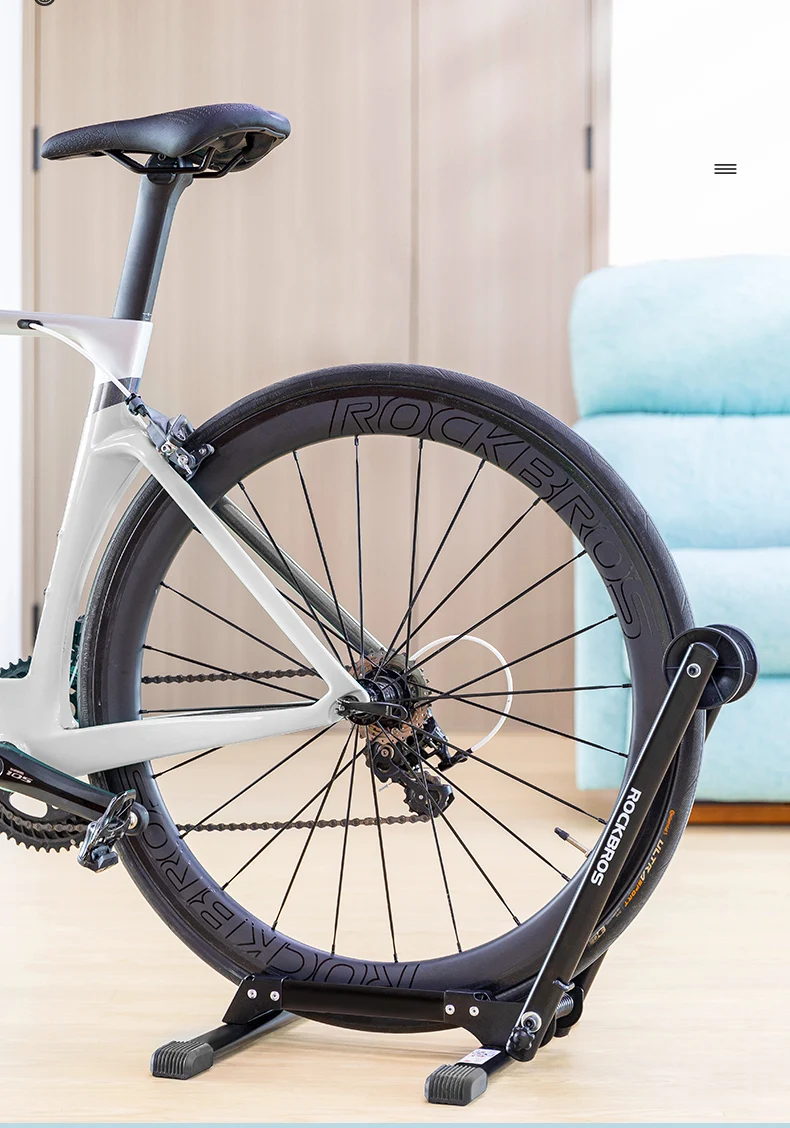 ROCKBROS Bicycle Parking Racks Foldable Indoor Floor Dispaly Stand MTB Road Bike Kick Stander Cycling Repair Support Holder Rack