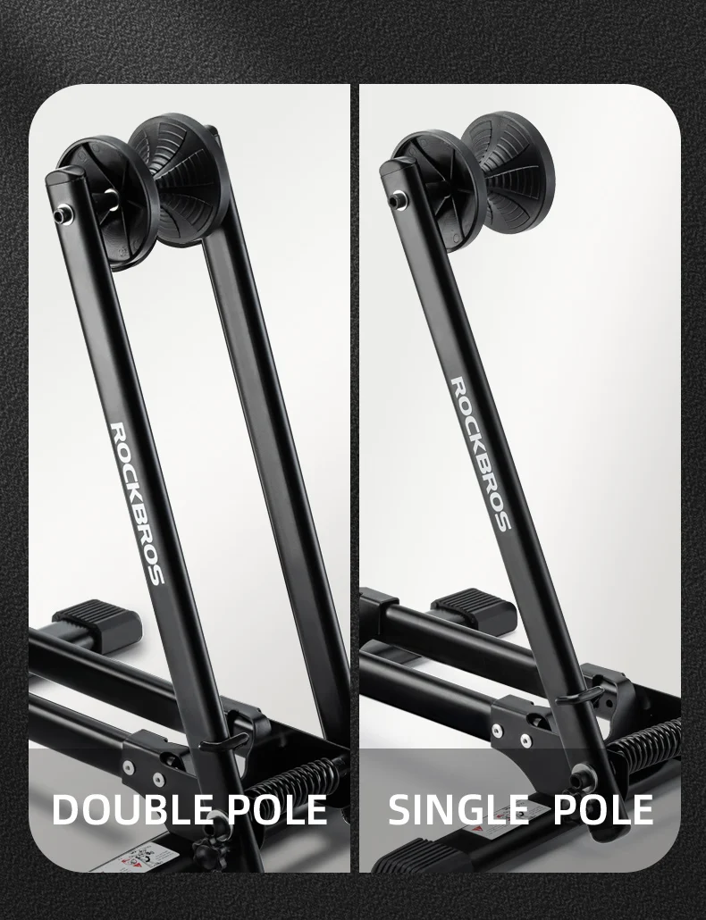 ROCKBROS Bicycle Parking Racks Foldable Indoor Floor Dispaly Stand MTB Road Bike Kick Stander Cycling Repair Support Holder Rack
