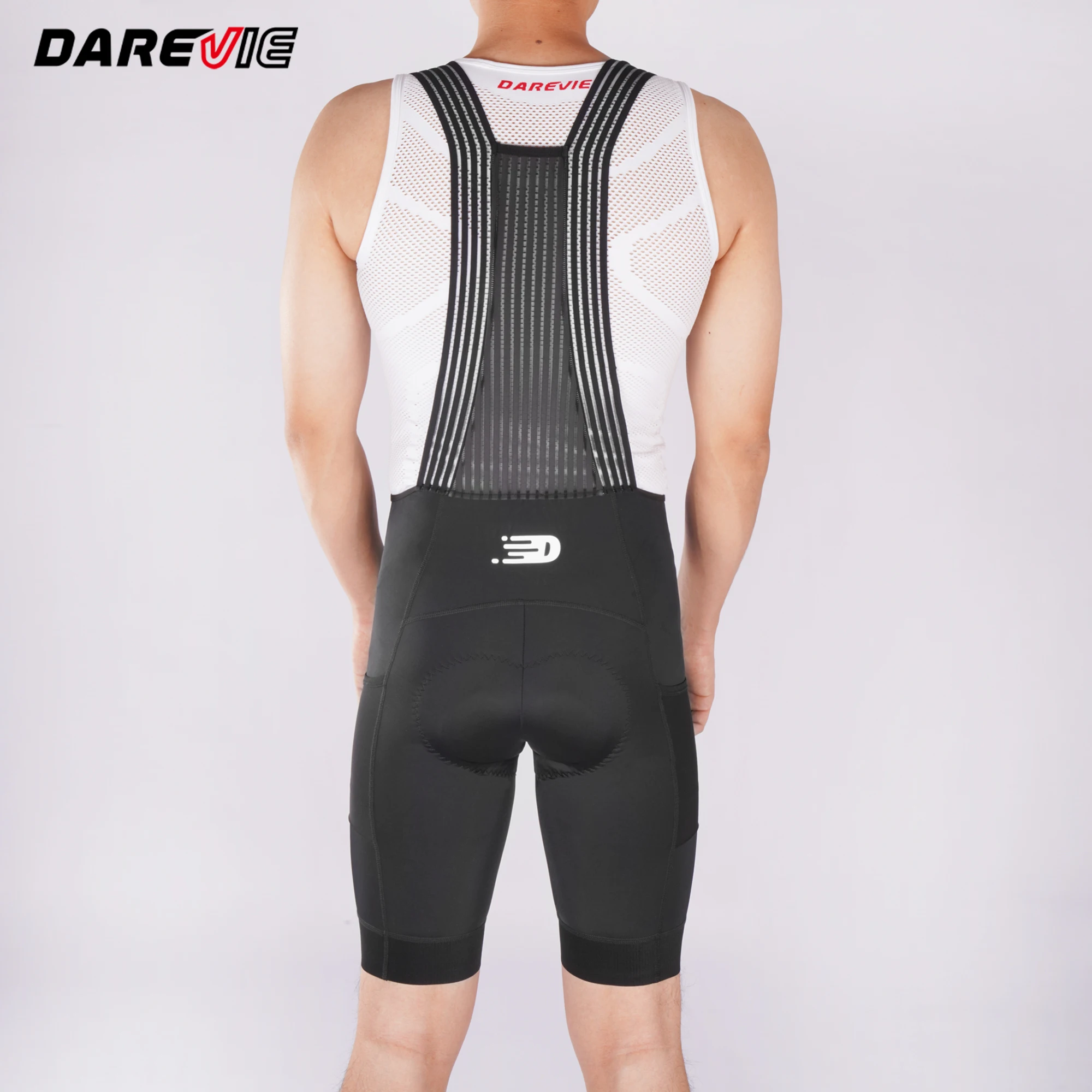 DAREVIE Cycling Bib Shorts Man with Pockets 2025 Men's Cycling Shorts 5CM Leg Gipper Pro Team Men's Cycling Clothing