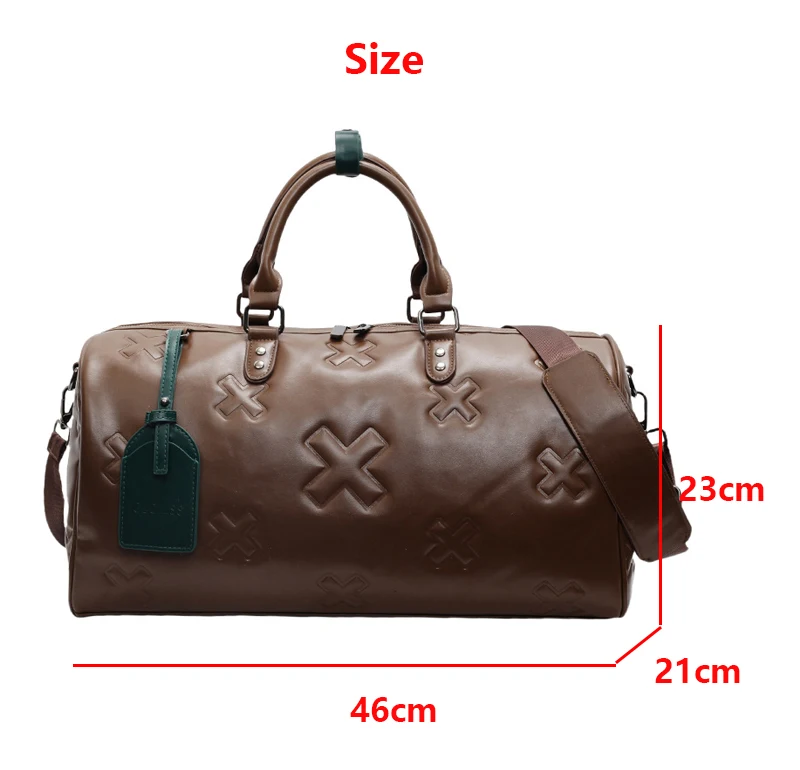 Fashion Bag PU Leather Women'S Gym Fitness Yoga Travel Luggage Boston Handbag Outdoor Duffle Sports Suitcase Shoulder Tote Bag