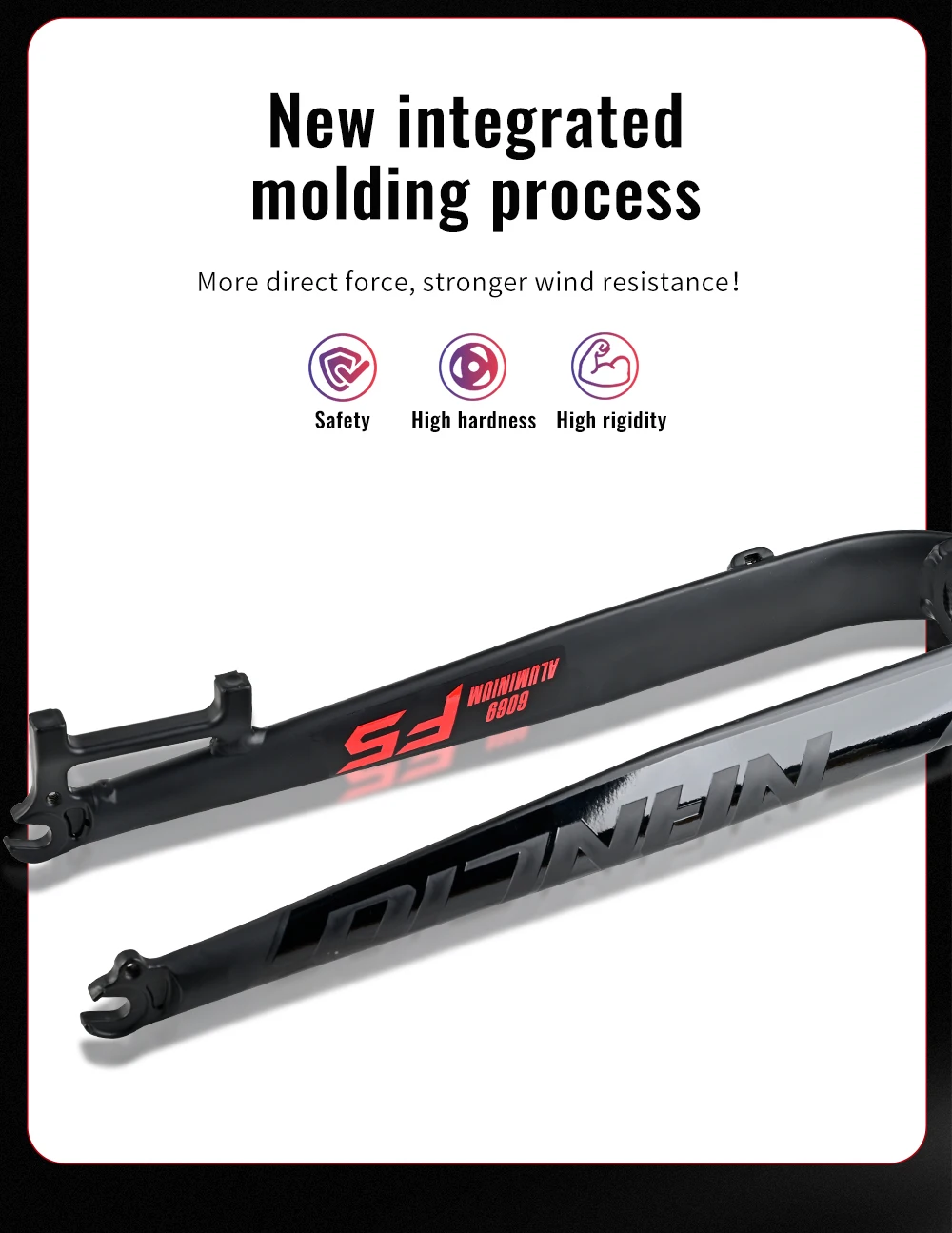NANLIO F5 Bicycle Fork 26/27.5/29 Inch Aluminum Alloy Mountain Road Bike Bicycle Hard Fork Disc Brake Bicycle Accessorie 880g