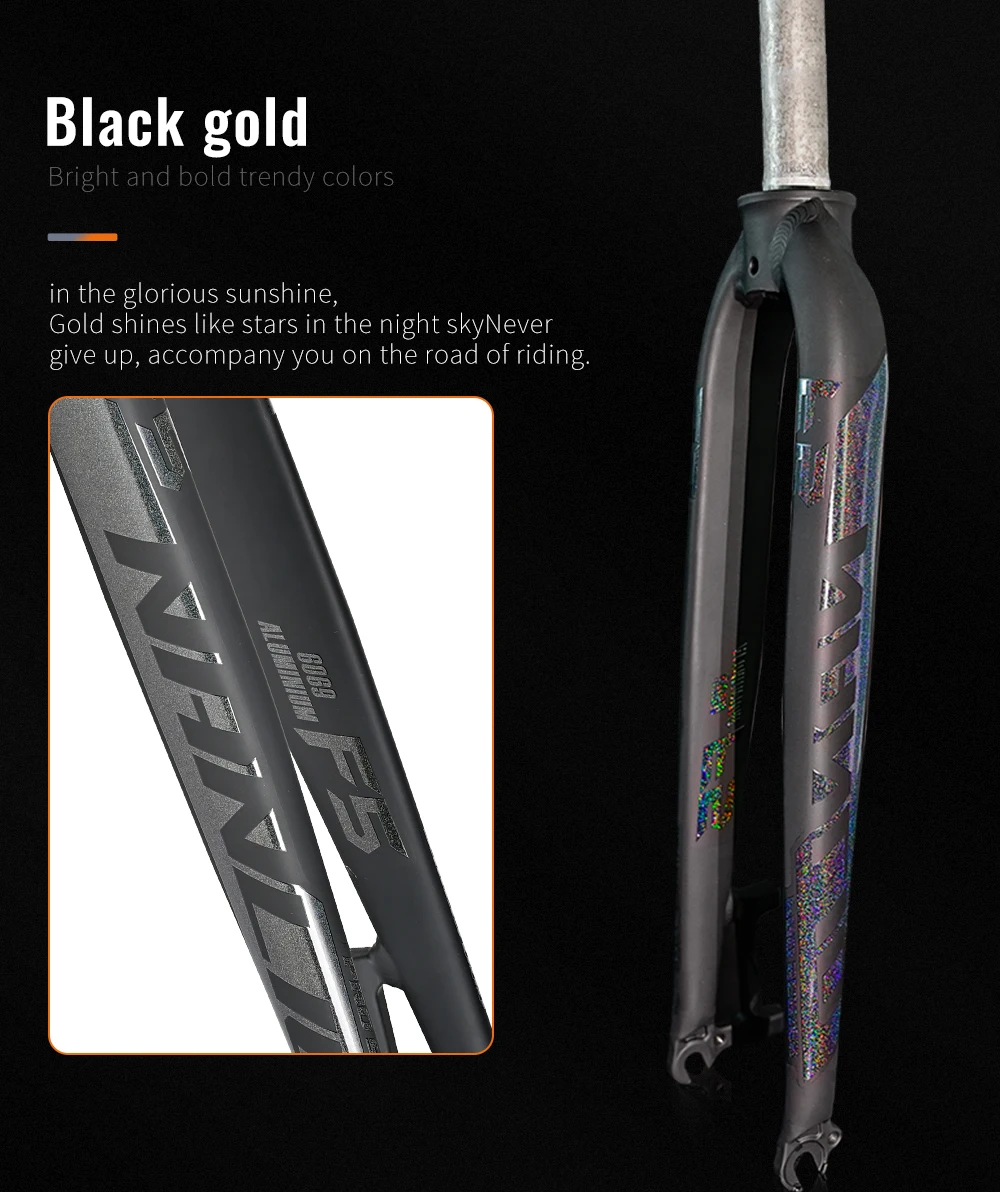NANLIO F5 Bicycle Fork 26/27.5/29 Inch Aluminum Alloy Mountain Road Bike Bicycle Hard Fork Disc Brake Bicycle Accessorie 880g