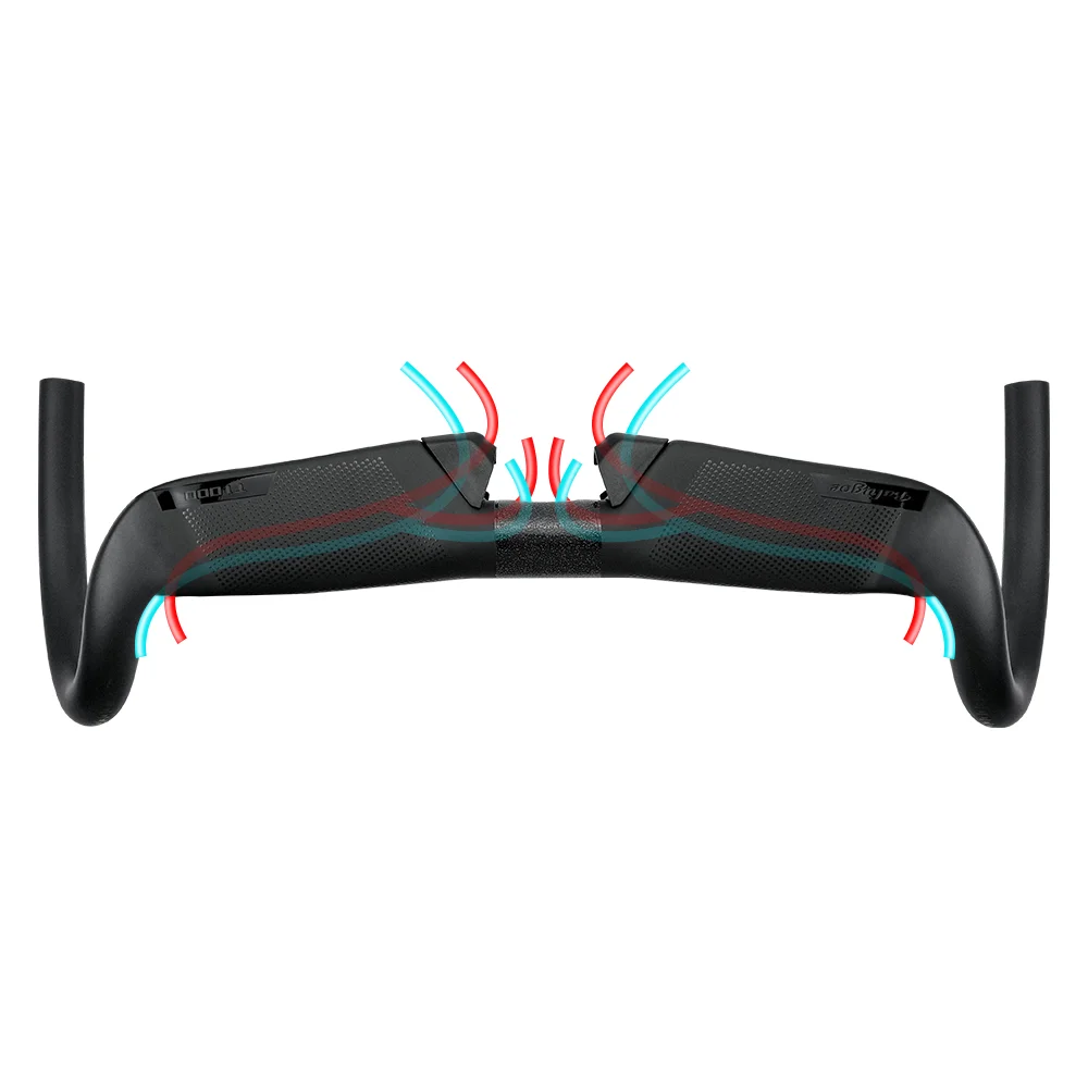 BALUGOE Gravel Bike Handle Carbon Handlebar UCI Road Bicycle Handlebar 13 Degree Outward Expansion 340/360/380/400/420/440mm