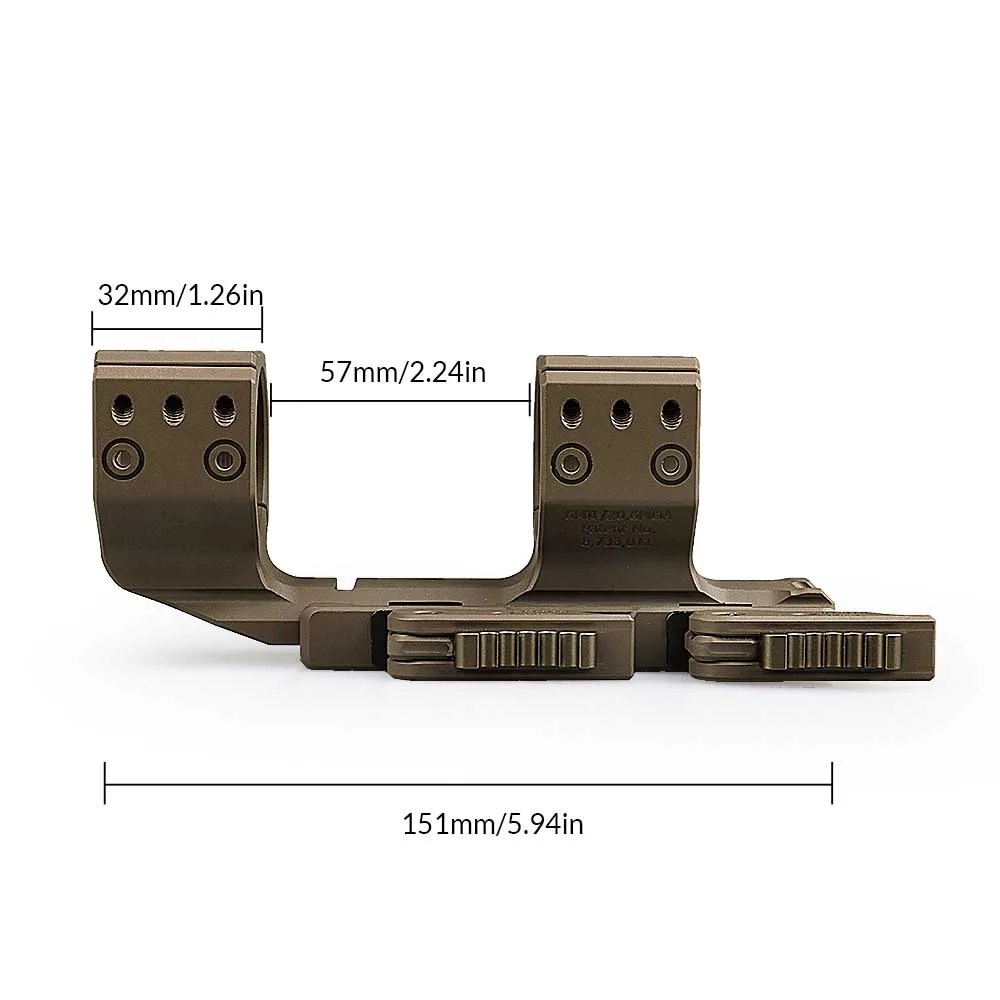 High Quality 30mm QD Scope Mount Hunting Rifle Scope Ring Cantilever Scopes Mounts 34mm 1.50' 6MIL QDP Picatinny Mount