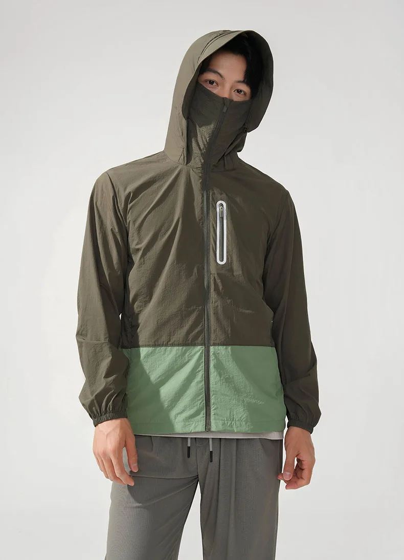 LNGXO Women's Men's Waterproof Anti-UV Windbreaker Camping Climbing Trekking Hiking Jacket Unisex Quick Dry Sun Protection Coat