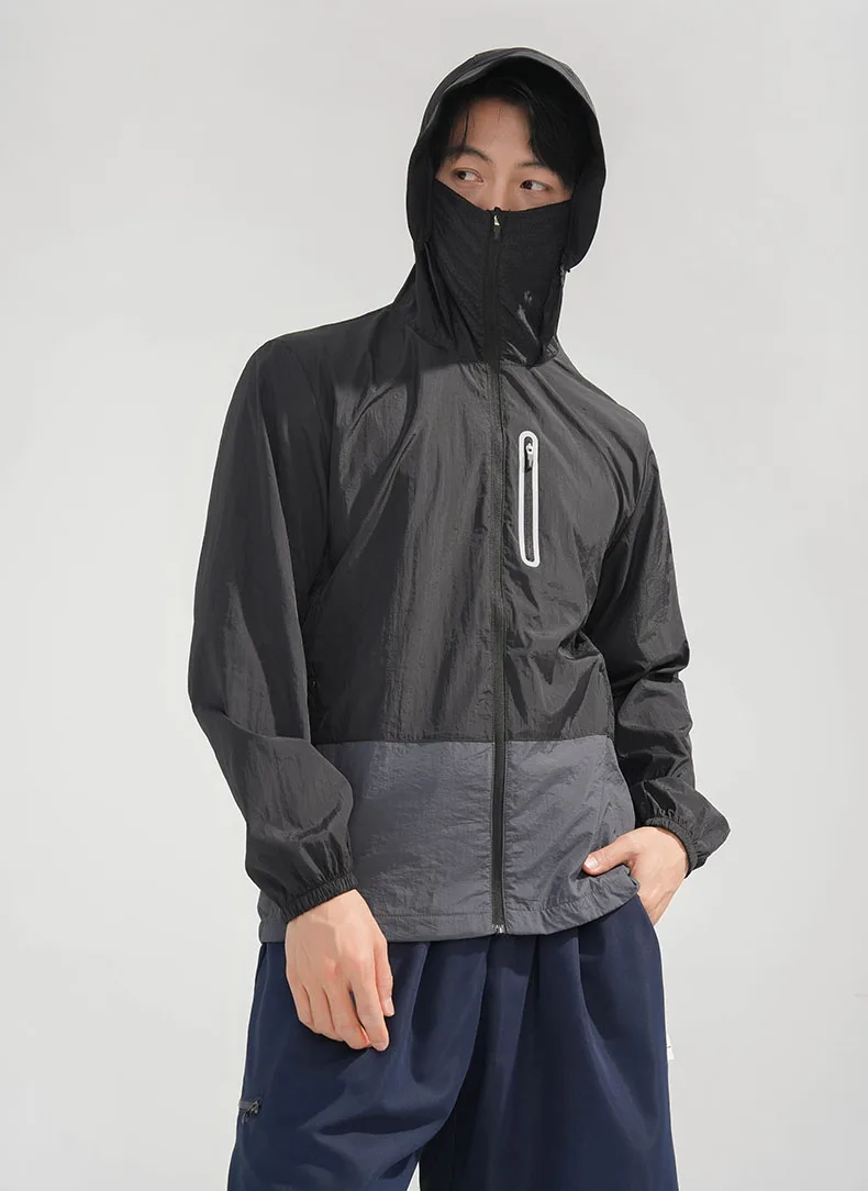 LNGXO Women's Men's Waterproof Anti-UV Windbreaker Camping Climbing Trekking Hiking Jacket Unisex Quick Dry Sun Protection Coat
