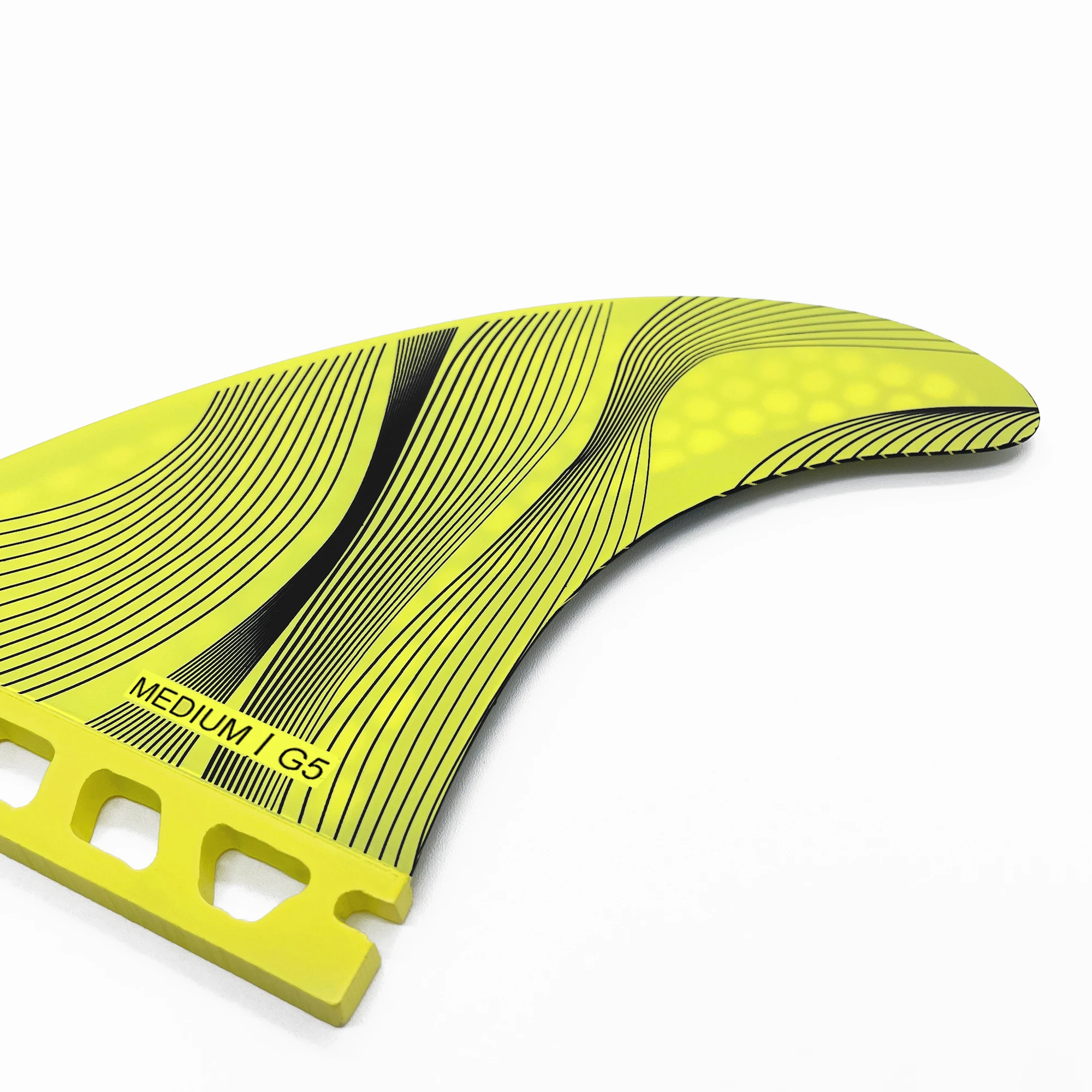 AQUBONA High-Performance Surfboard Fins Made of Premium Honeycomb Glass Fiber M/L Sizes - Compatible with Dual Tab & Single Tab