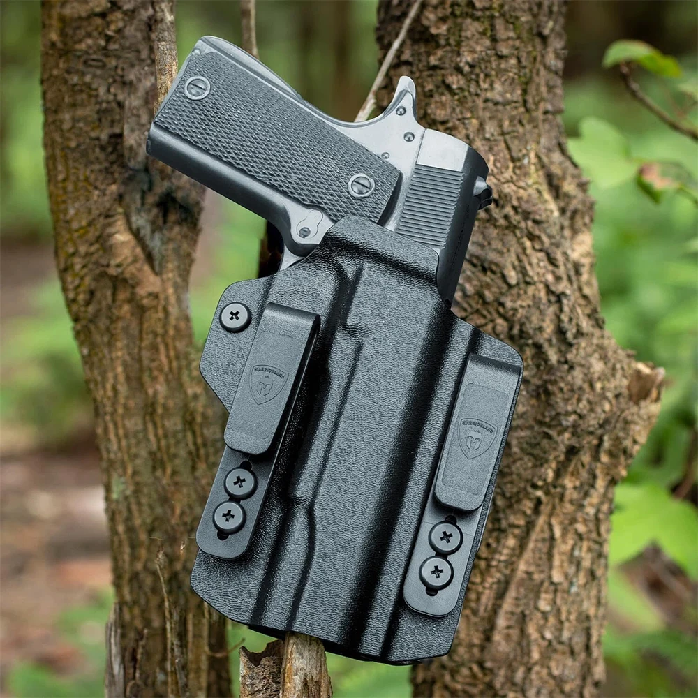 IWB,OWB,Holster For Colt 1911,Fits 1911 5'' No Rail，Hybrid Kydex&Nylon Gun Holster