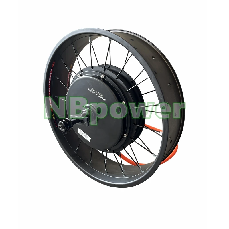 Newest NBpower QS205 72V 5000W 50H V3 170/190mm Dropout Electric Fat Bike 20/24/26x4.0 Snow Bike Rear Hub Motor Wheel