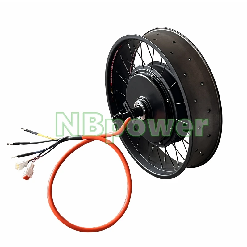 Newest NBpower QS205 72V 5000W 50H V3 170/190mm Dropout Electric Fat Bike 20/24/26x4.0 Snow Bike Rear Hub Motor Wheel