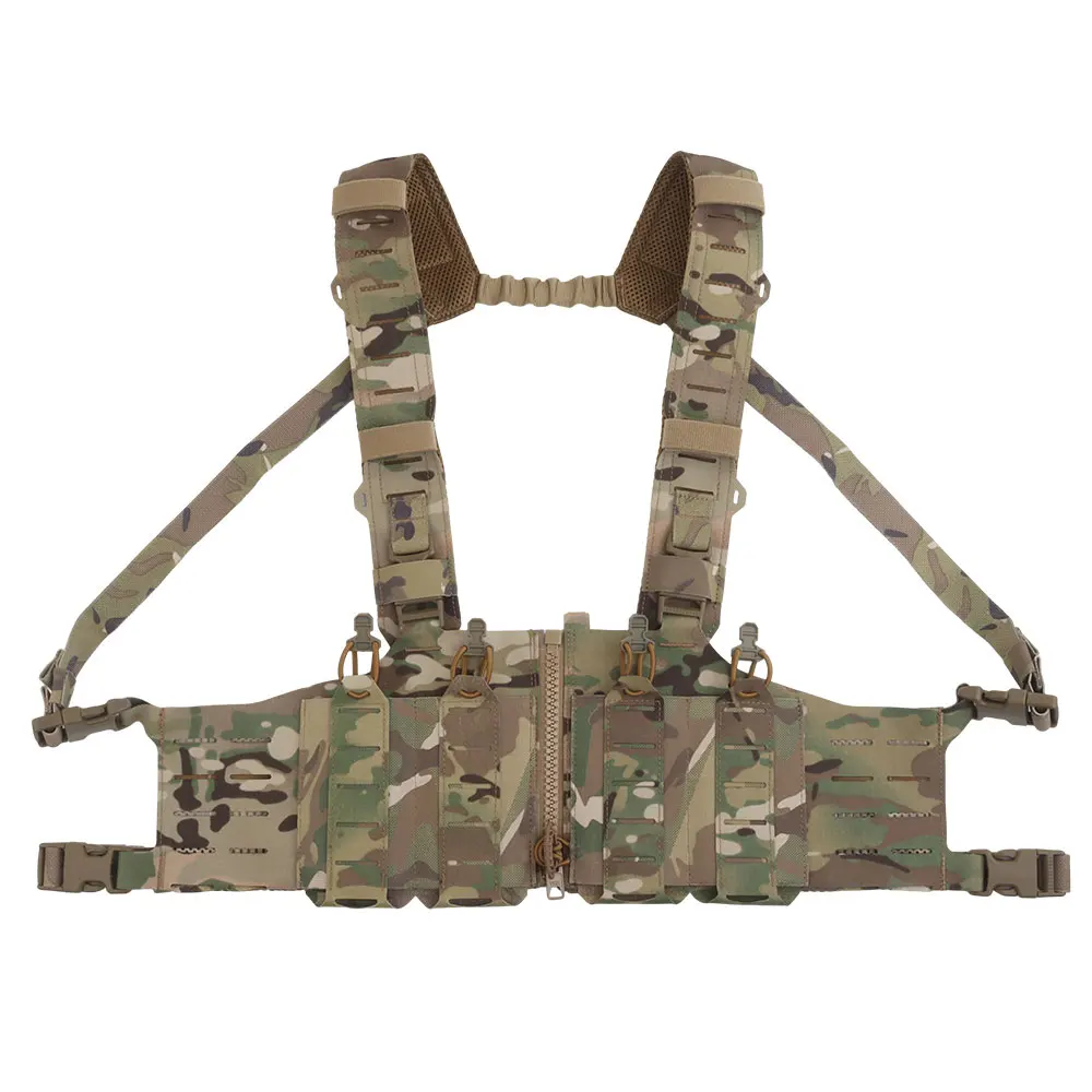 Tactical Vest Chest Rigs Lightweight Camouflage MOLLE Militar Hunting Airsoft Assault SF Vest Mag Pouch H-Style Strap