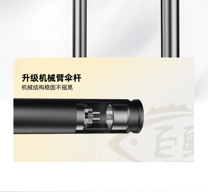 Upgraded Fishing Umbrella Mechanical Adjustment Angle Outdoor Large Parasol Beach Umbrella Stainless Steel Sunshade Umbrella